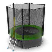 Батут с внешней сеткой и лестницей EVO JUMP External 6ft (Green) + нижняя сеть